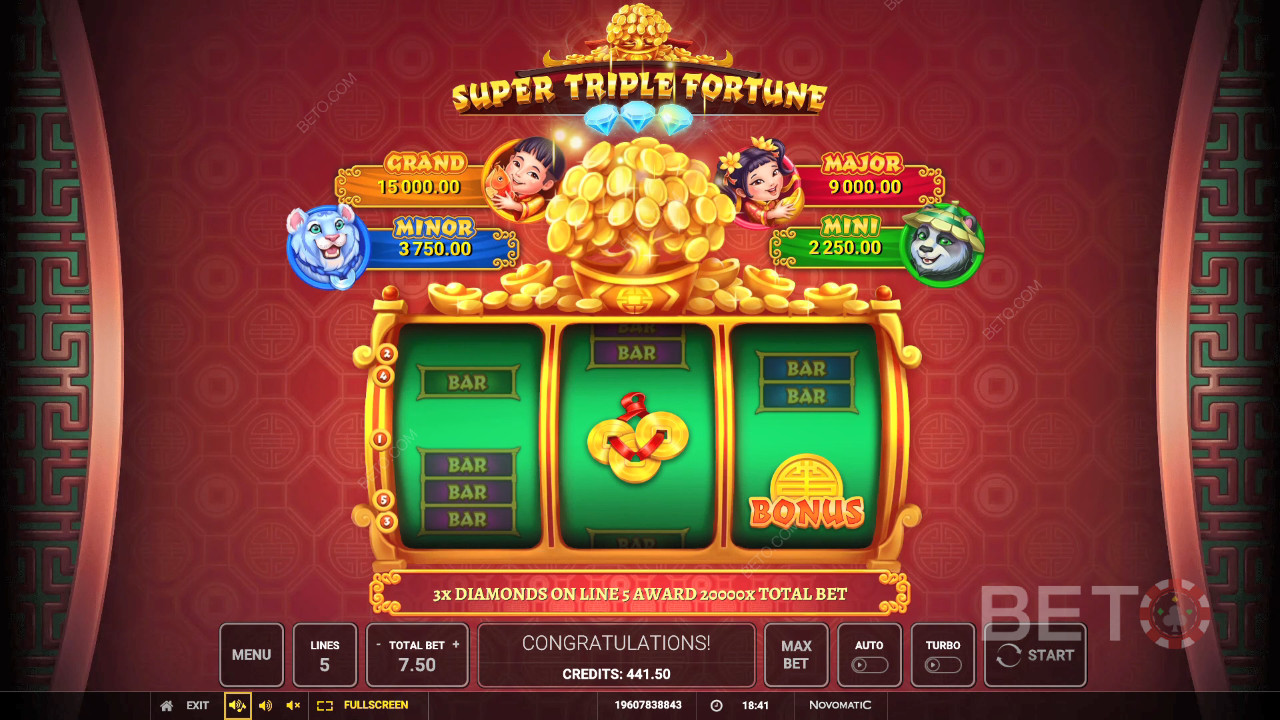 รีวิว Super Triple Fortune จาก BETO Slots