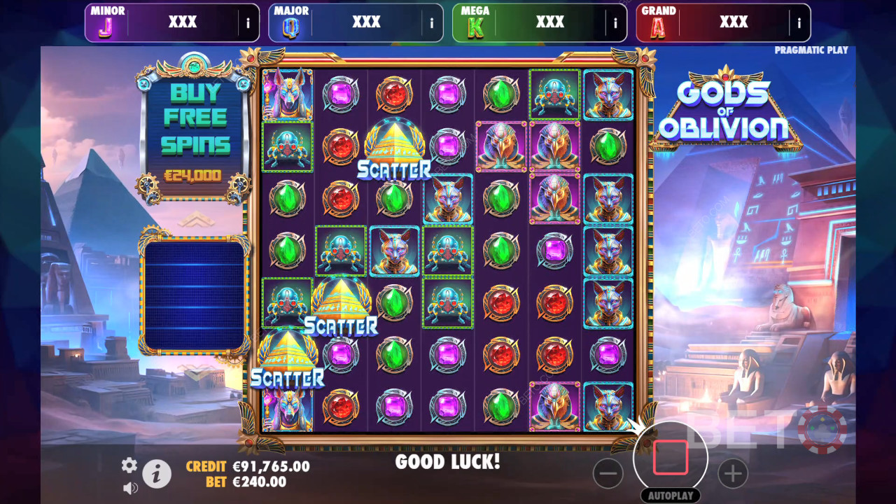 รีวิว Gods of Oblivion โดย BETO Slots