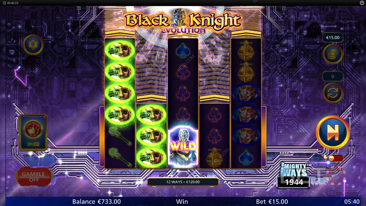 บทวิจารณ์เกม Black Knight Evolution โดย BETO Slots