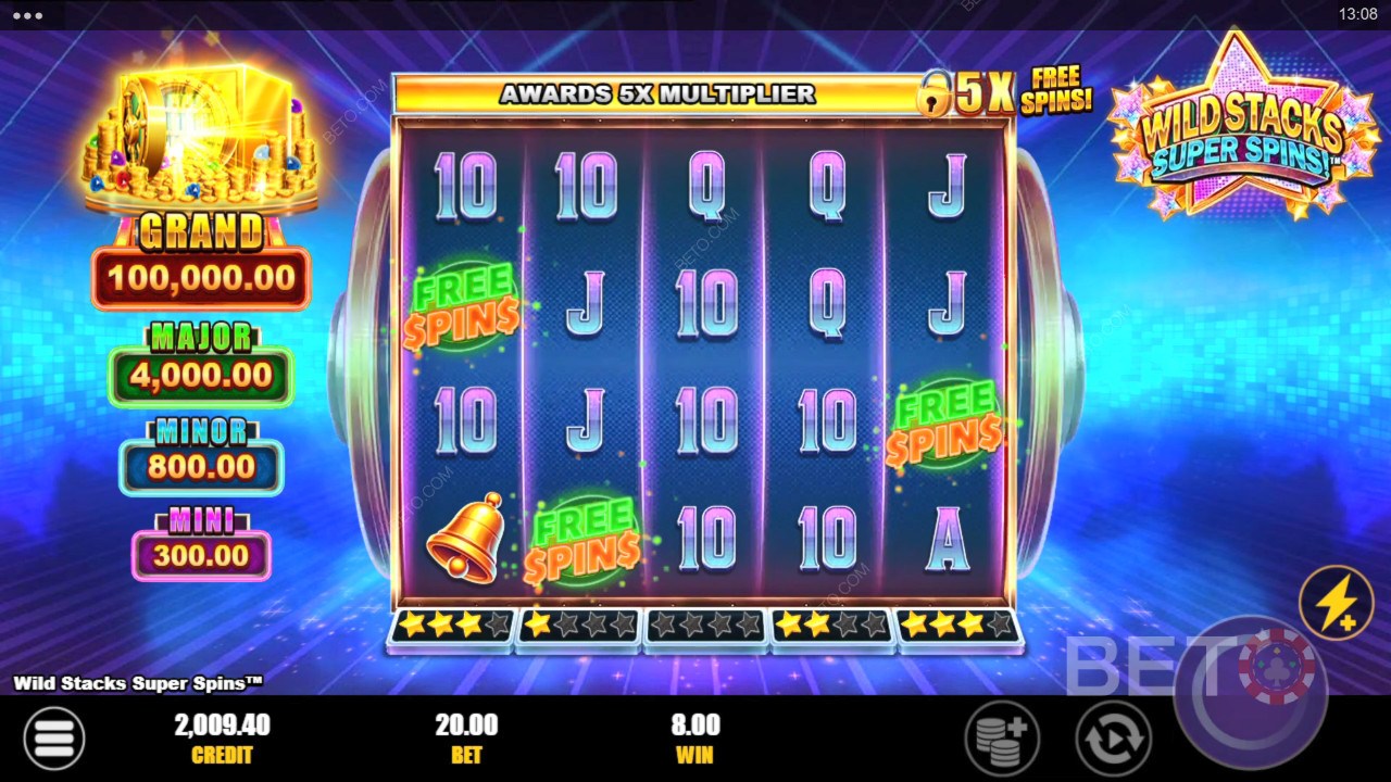 รีวิว Wild Stacks Super Spins โดย BETO Slots