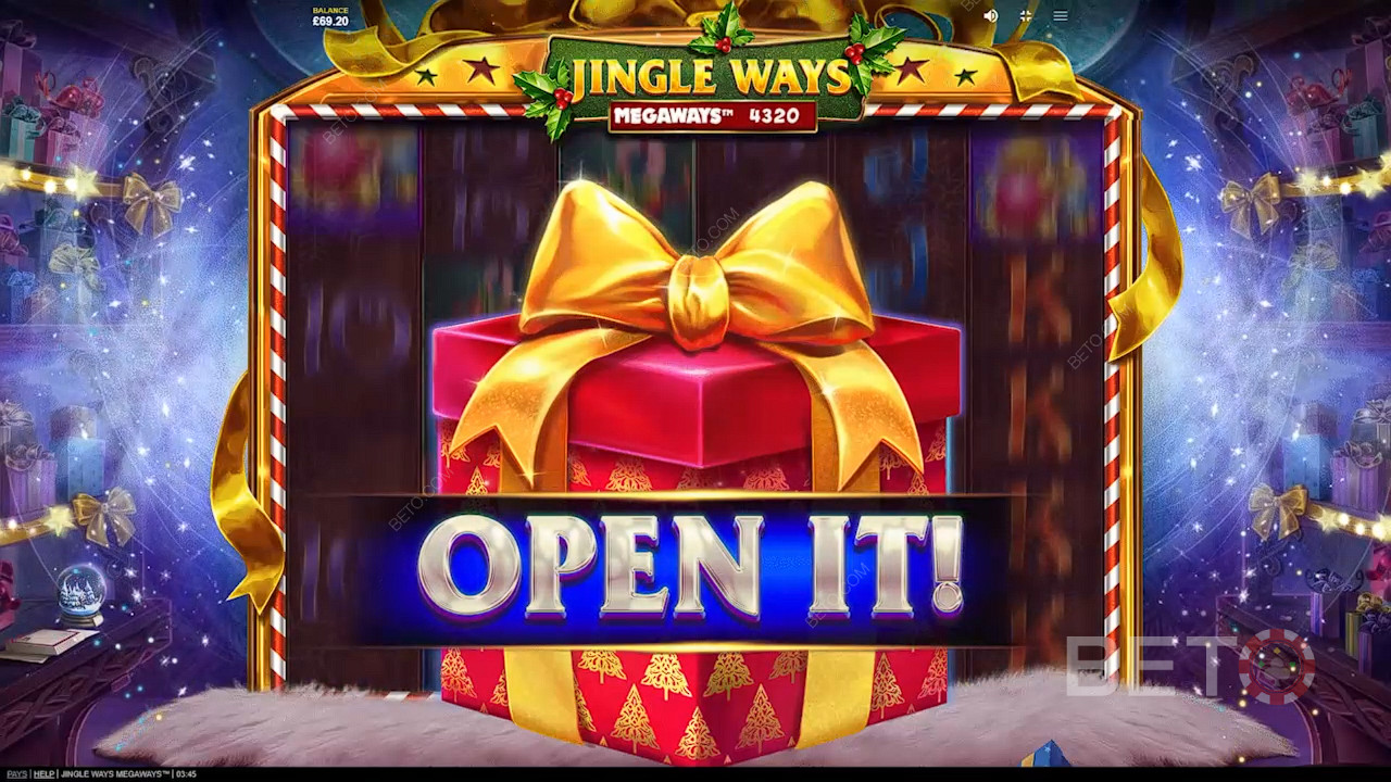 เปิดของขวัญเพื่อเปิดเผยคุณสมบัติอันทรงพลังในสล็อต Jingle Ways Megaways