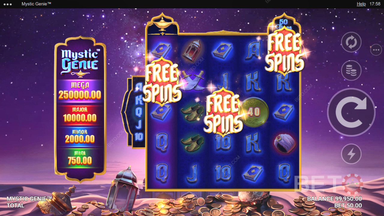 รีวิว Mystic Genie โดย BETO Slots