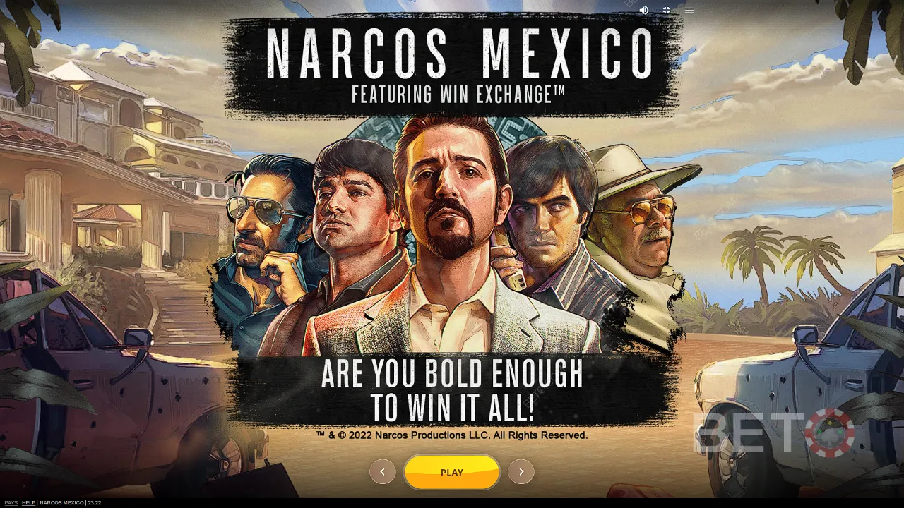 การเล่นเกมของวิดีโอสล็อต Narcos Mexico
