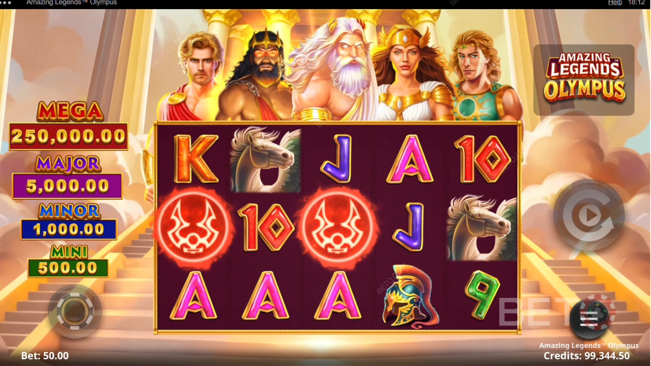 รีวิว Amazing Legends Olympus โดย BETO Slots
