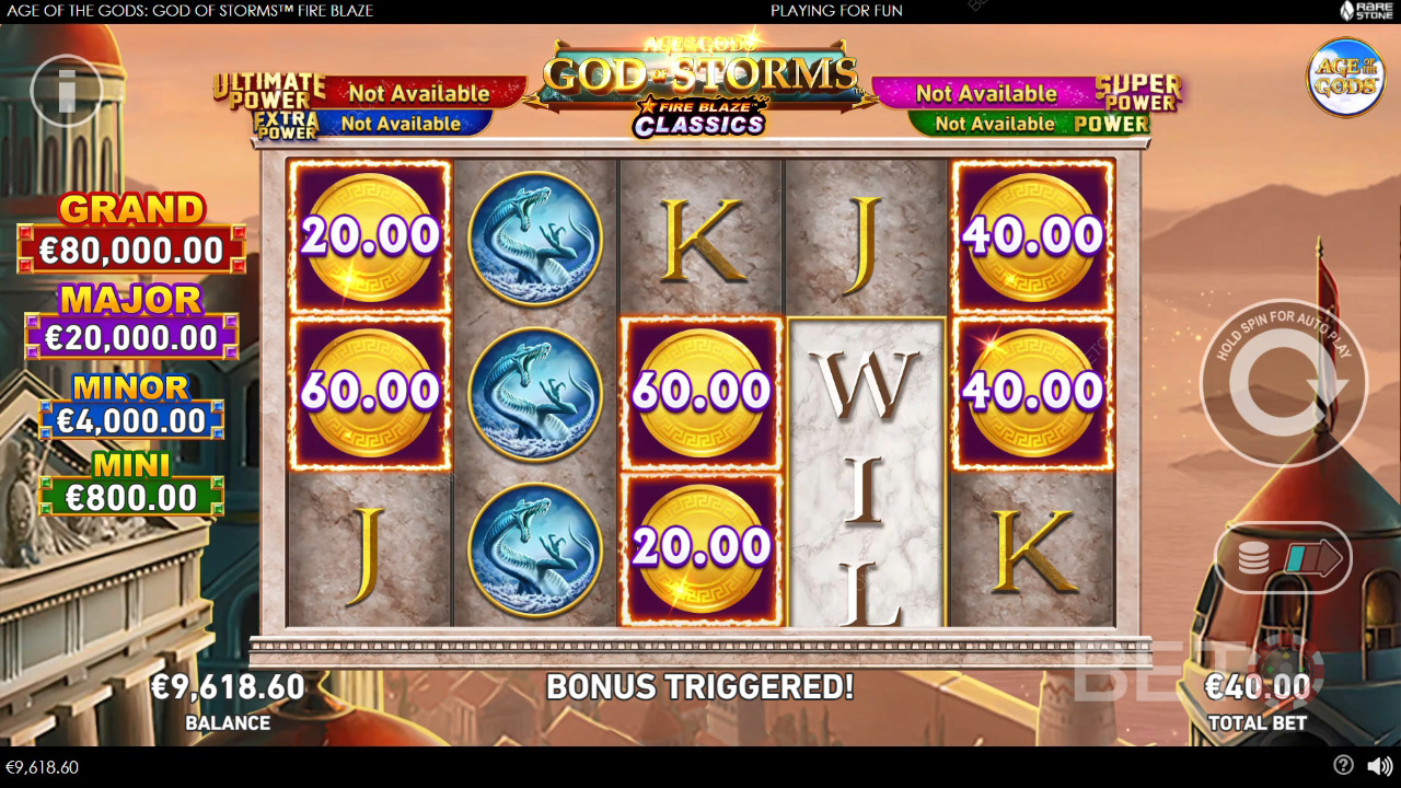 Age of the Gods: God of Storms Fire Blaze รีวิวโดย BETO Slots