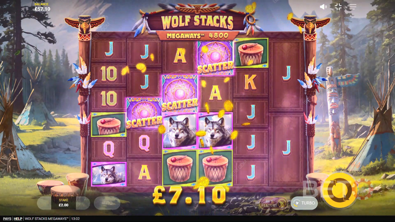 รีวิว Wolf Stacks Megaways โดย BETO Slots