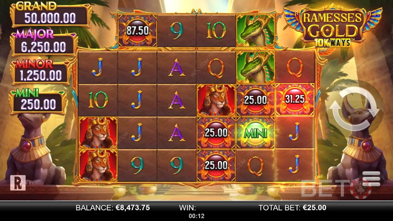 รีวิวเกม Ramsesses Gold 10K Ways โดย BETO Slots