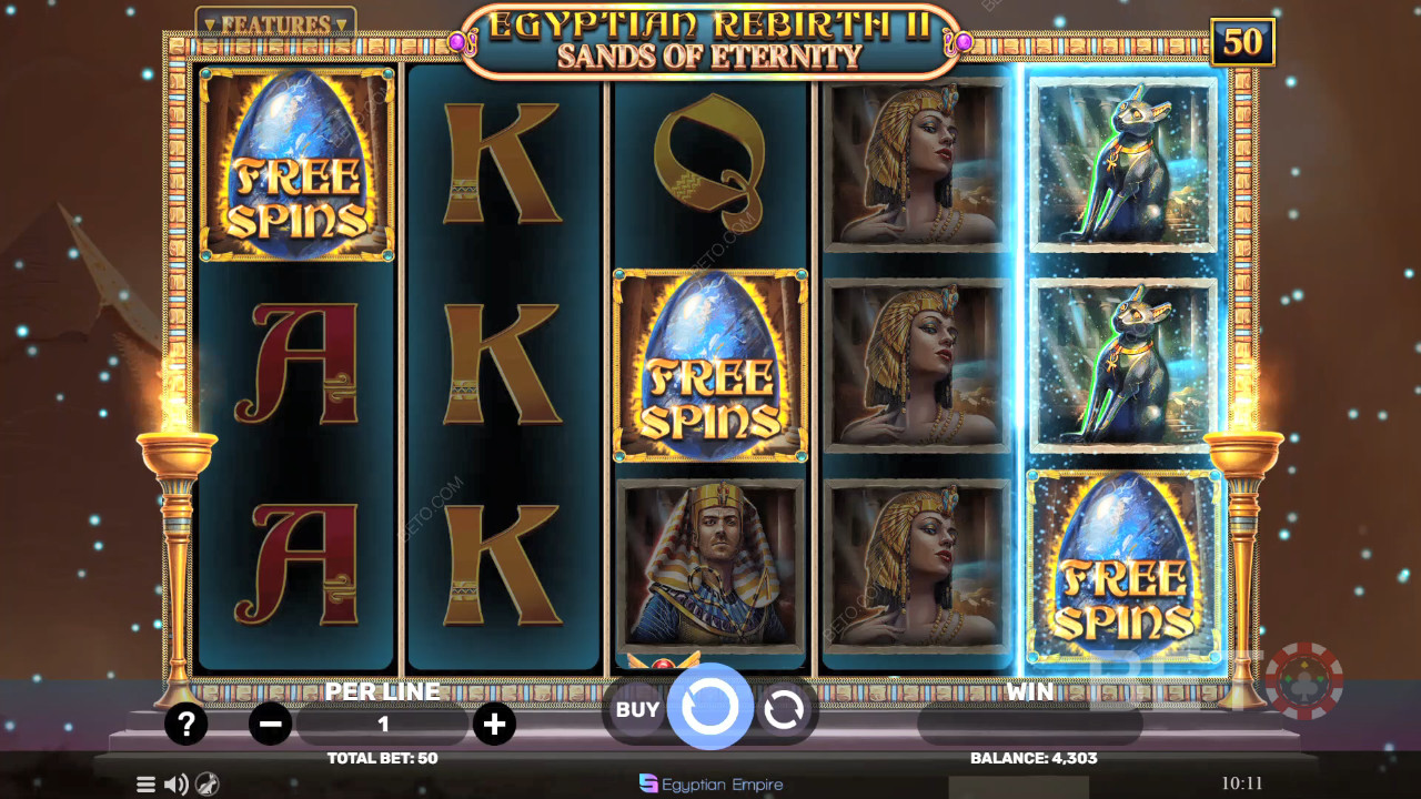 Egyptian Rebirth 2 - Sands of Eternity รีวิวโดย BETO Slots