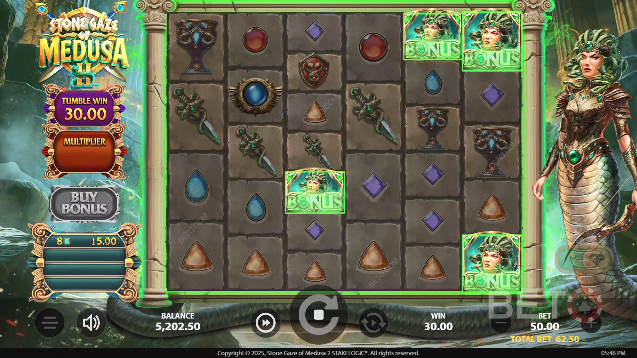 รีวิว Stone Gaze of Medusa 2 โดย BETO Slots