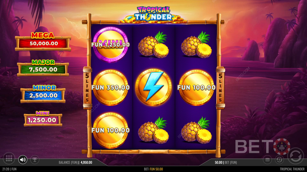 รีวิว Tropical Thunder โดย BETO Slots