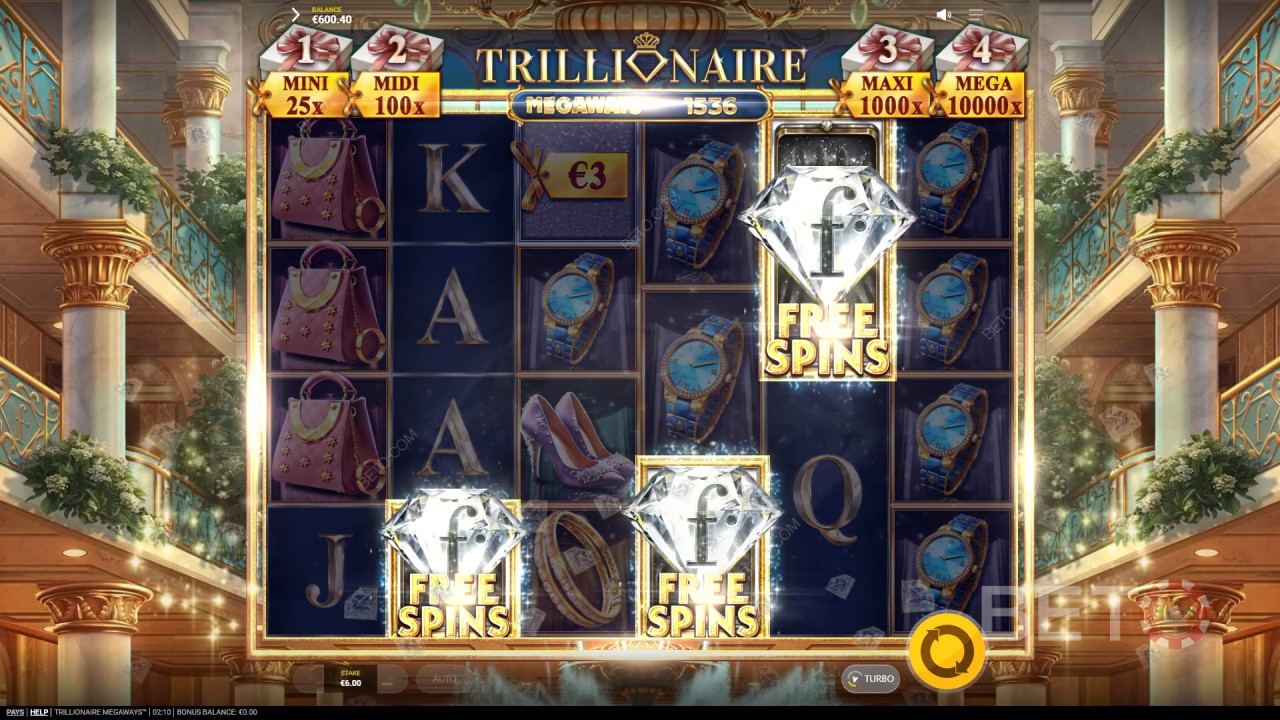 รีวิว Trillionaire Megaways โดย BETO Slots