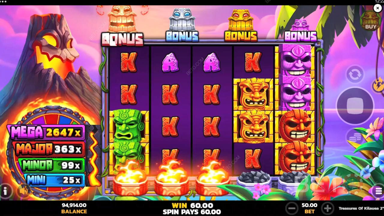 รีวิวเกม Treasures of Kilauea 2 โดย BETO Slots
