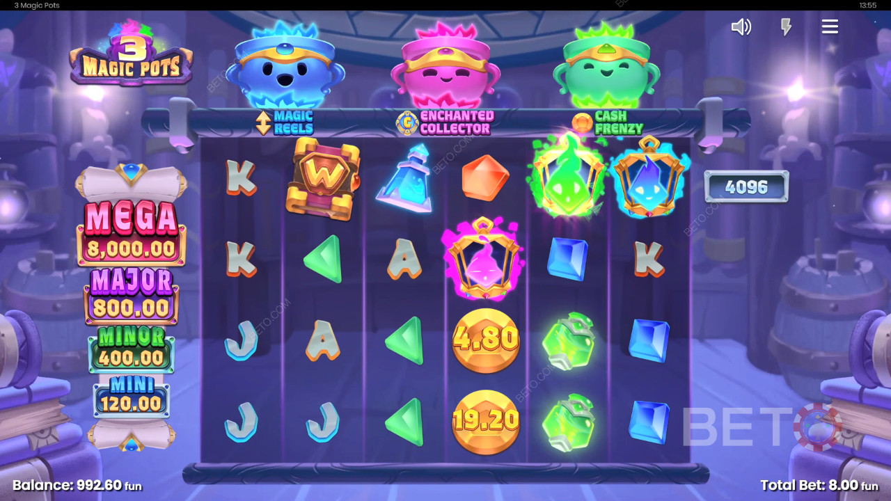 รีวิว 3 Magic Pots โดย BETO Slots
