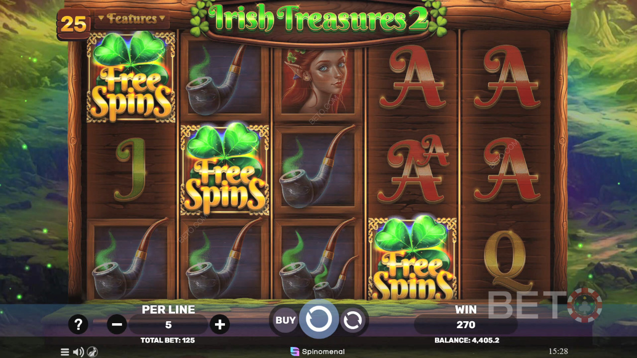 รีวิวเกม Irish Treasures 2 โดย BETO Slots