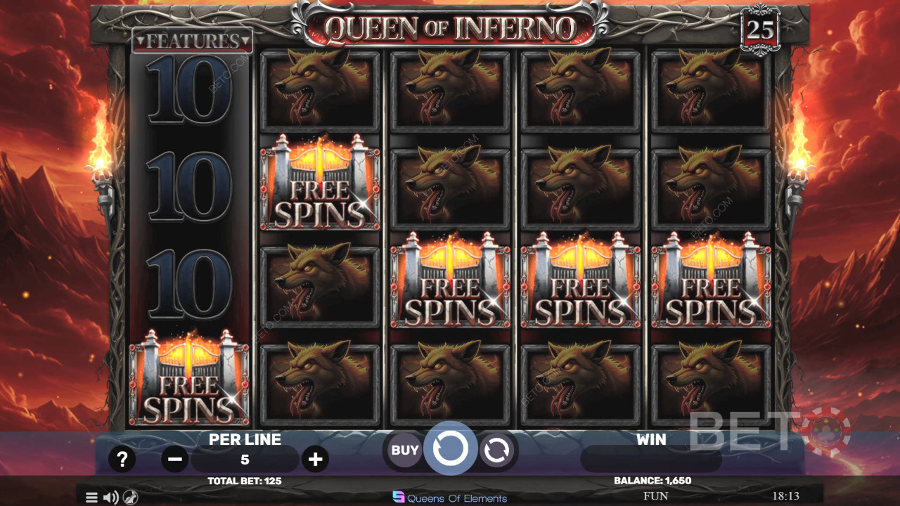 รีวิว Queen of Inferno โดย BETO Slots