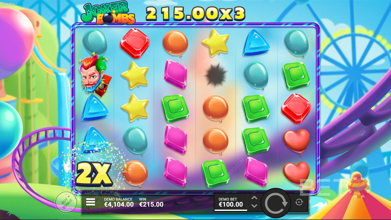 Multiplier Bombs จะเพิ่มการชนะในสล็อตแมชชีน Joker Bombs