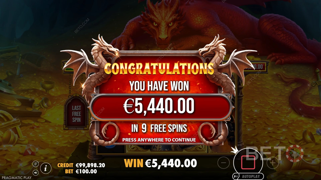 ชนะ 15,000 เท่าของเงินเดิมพันของคุณในสล็อตออนไลน์ Sleeping Dragon!