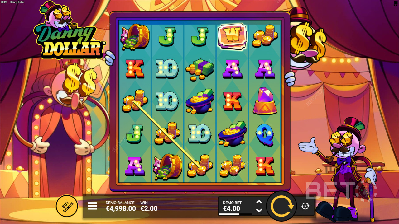วิธีเล่น Danny Dollar ของ Hacksaw Gaming