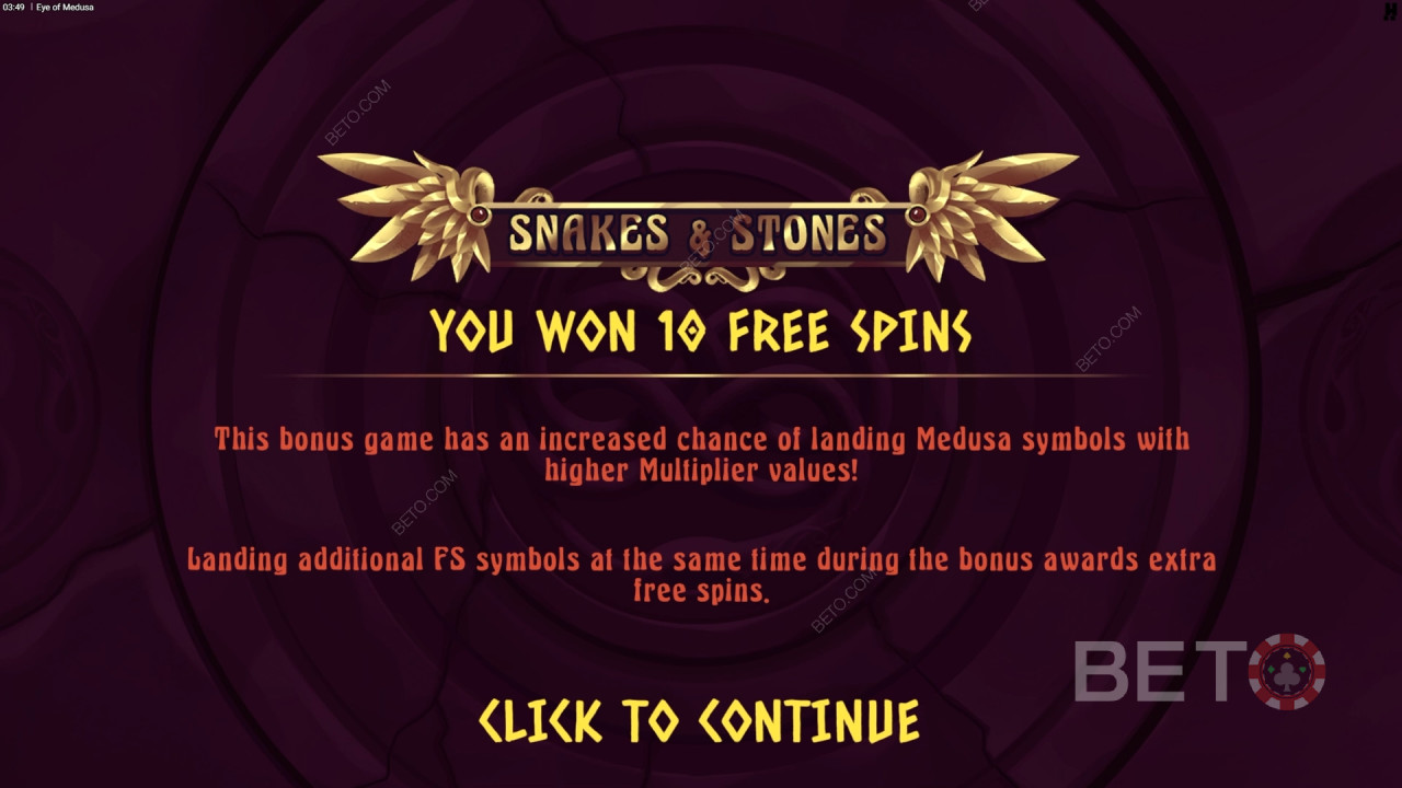 คำอธิบายฟีเจอร์พิเศษในเกม Eye of Medusa โดย Hacksaw Gaming