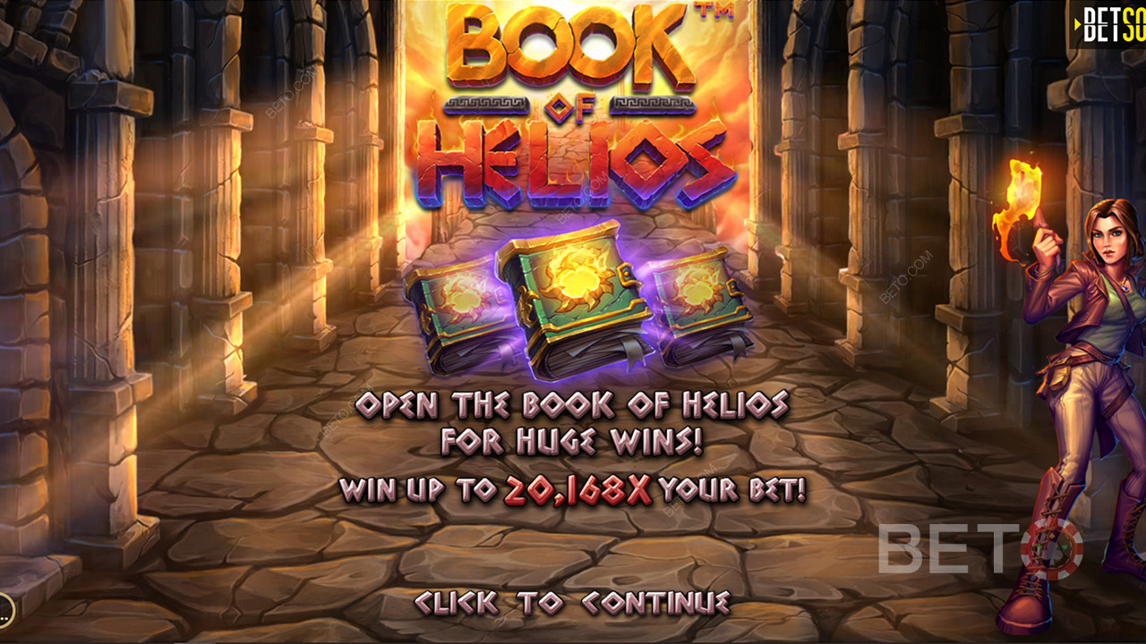 รับรางวัลมากกว่า 20,000x ของเงินเดิมพันของคุณในสล็อต Book of Helios