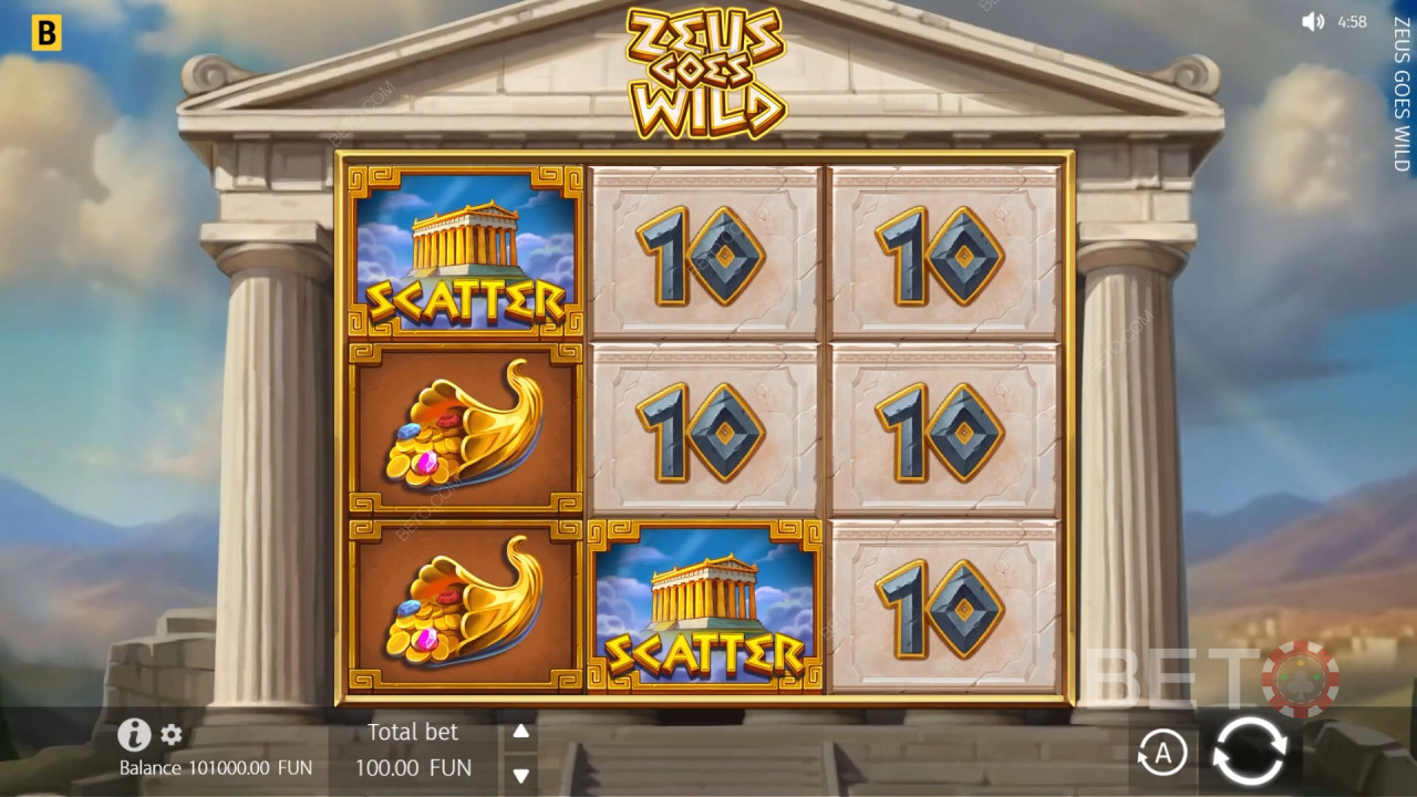 วิธีเล่นเกม Zeus Goes Wild ของ BGAMING