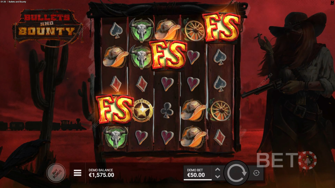 บทวิจารณ์เกม Bullets and Bounty โดย BETO Slots