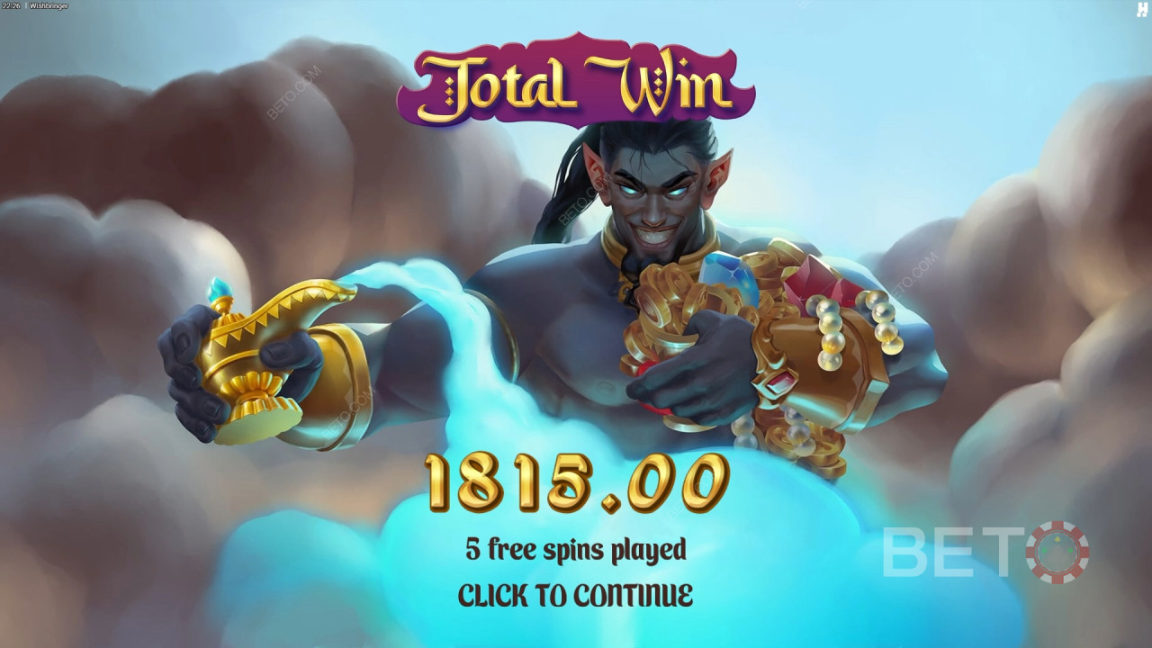 ชนะรางวัล 10,000 เท่าของเงินเดิมพันของคุณในเกมสล็อต Wishbringer!