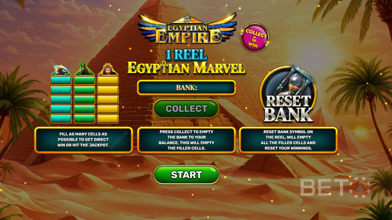 วิธีเล่นเกม Spinomenal 1 Reel - Egyptian Marvel