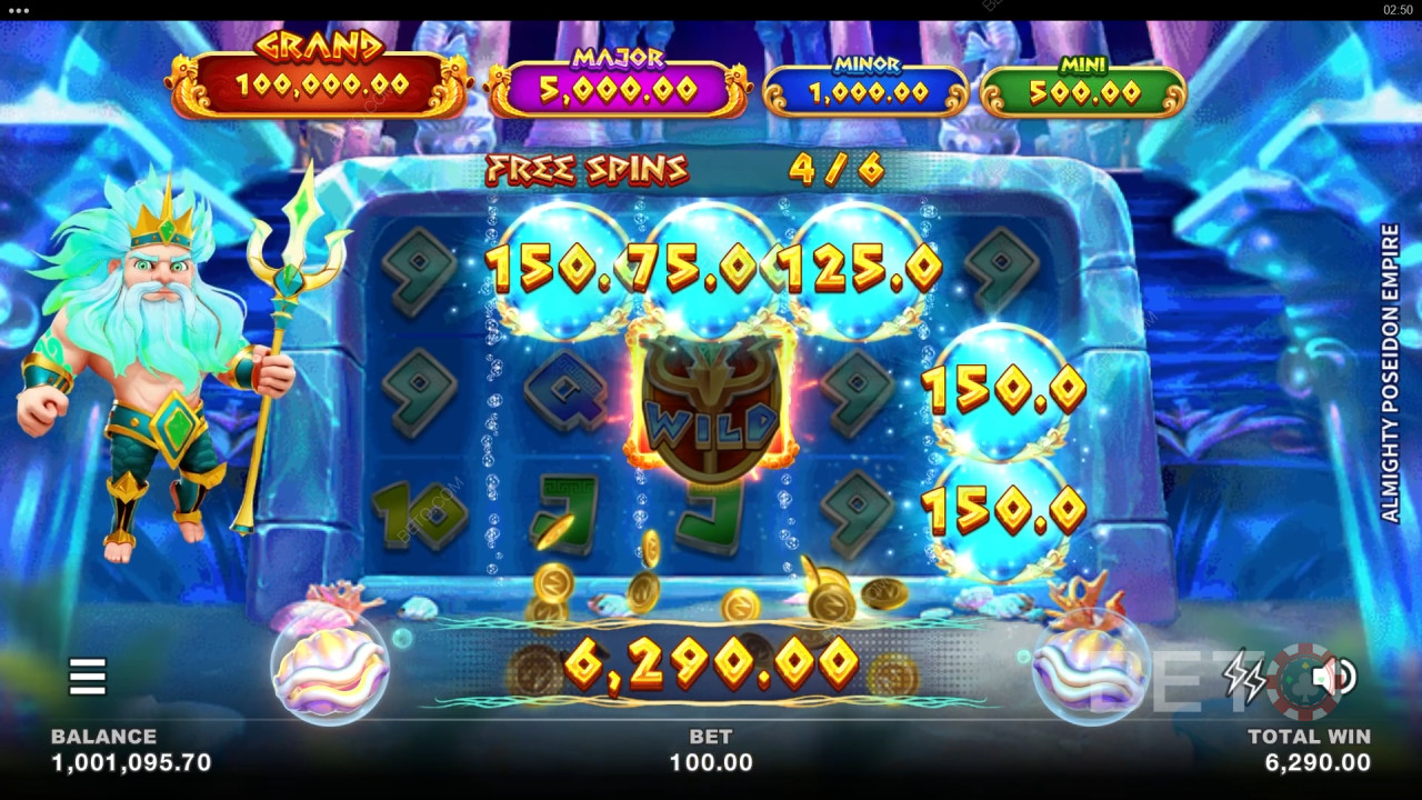 วิธีเล่นเกม Almighty Poseidon Empire ของ Microgaming