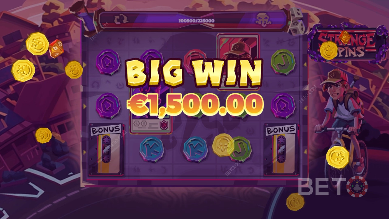 คำอธิบายฟีเจอร์โบนัสในเกม Strange Spins โดย R. Franco