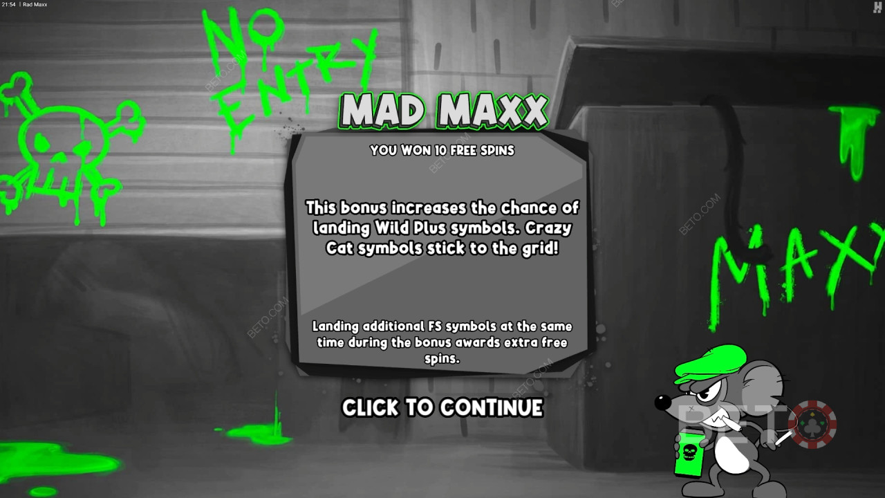 คำอธิบายฟีเจอร์เพิ่มเติมใน Rad Maxx โดย Hacksaw Gaming