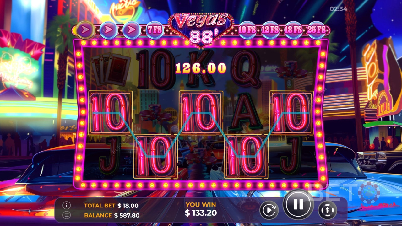 คำอธิบายฟีเจอร์โบนัสในเกม Vegas 88 จาก Vibra Gaming