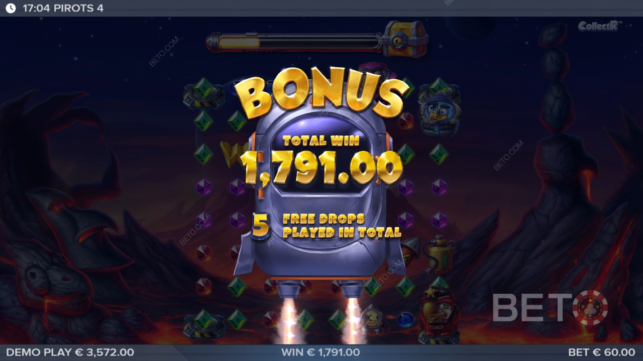 ลุ้นรับรางวัล 10,000 เท่าของเงินเดิมพันของคุณในเกมสล็อต Pirots 4!