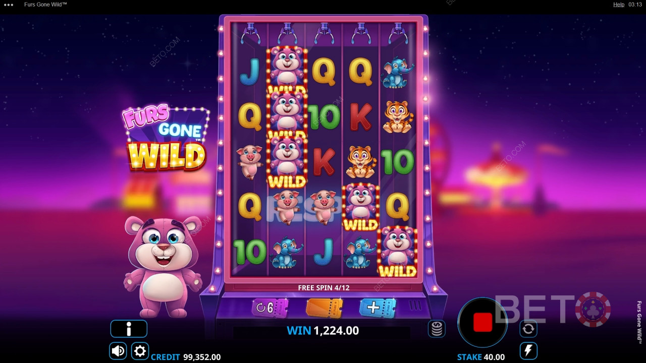 รีวิวเกม Furs Gone Wild โดย BETO Slots