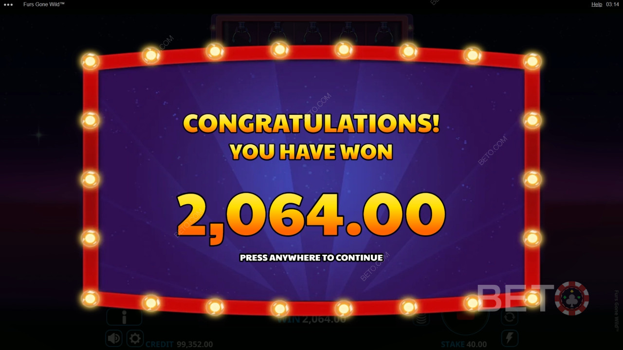 ลุ้นรับรางวัล 6,000 เท่าของเงินเดิมพันของคุณในเกมสล็อตออนไลน์ Furs Gone Wild!
