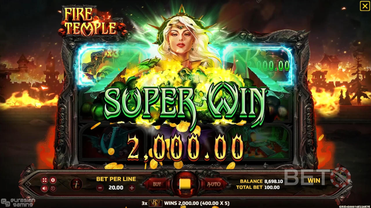 รีวิวเกม Fire Temple โดย BETO Slots