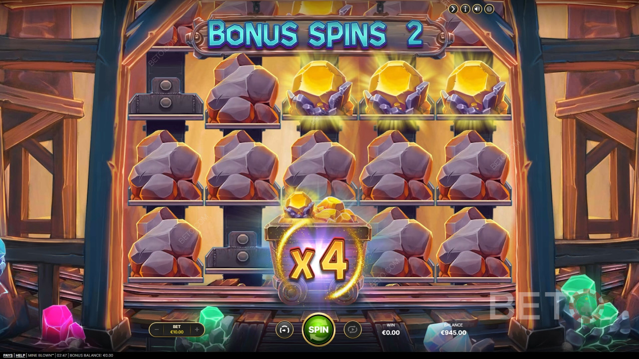วิธีเล่นเกม Mine Blown ของ NetEnt