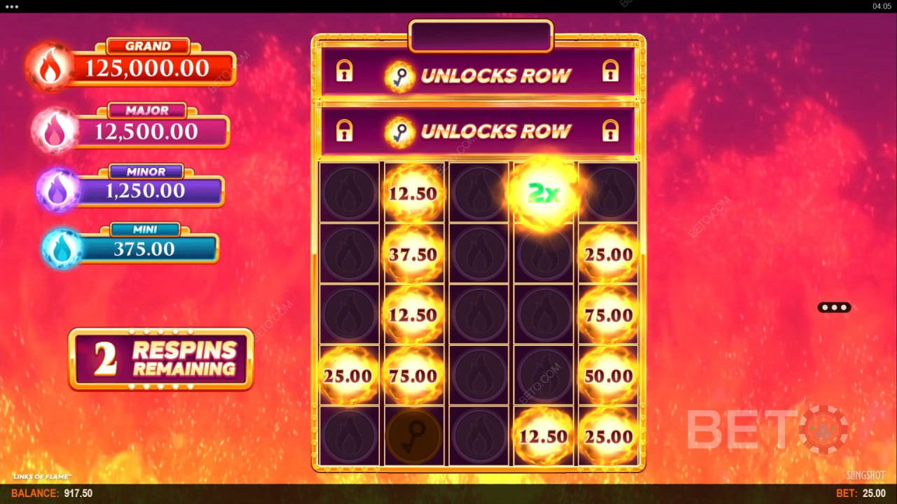 ลุ้นรับรางวัล 10,000 เท่าของเงินเดิมพันของคุณในเกมสล็อต Links of Flame!