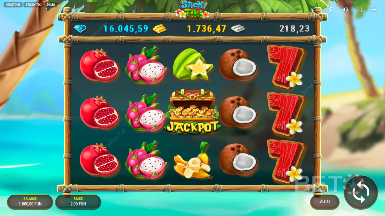วิธีเล่นเกม Sticky Tiki ของ Redstone