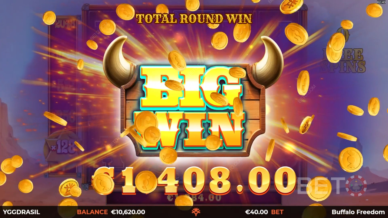 คำอธิบายคุณสมบัติเพิ่มเติมในเกม Buffalo Freedom โดย Yggdrasil
