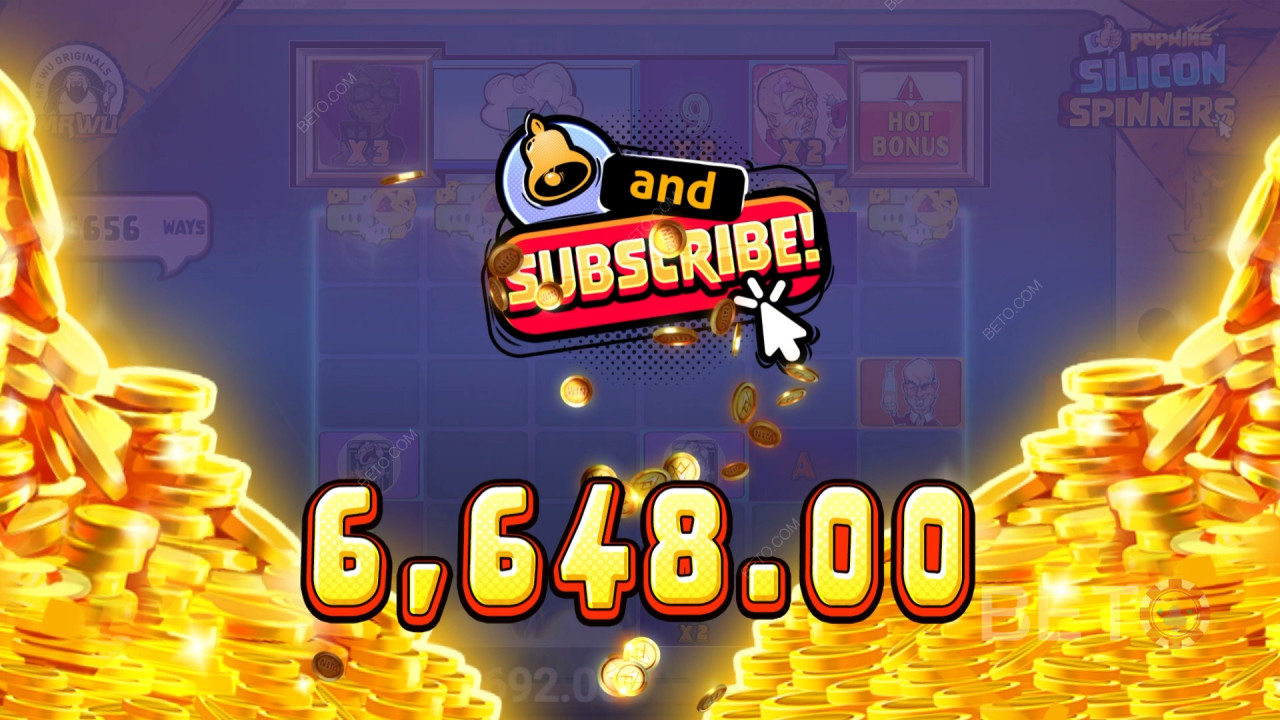 ลุ้นรับรางวัล 20,000 เท่าของเงินเดิมพันของคุณในเกมสล็อตออนไลน์ Silicon Spinners!