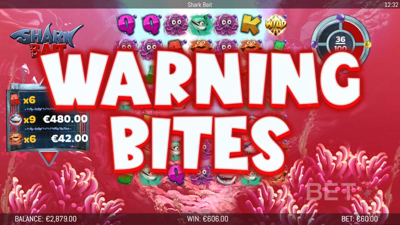 วิธีเล่นเกม Shark Bait ของ HungryBear