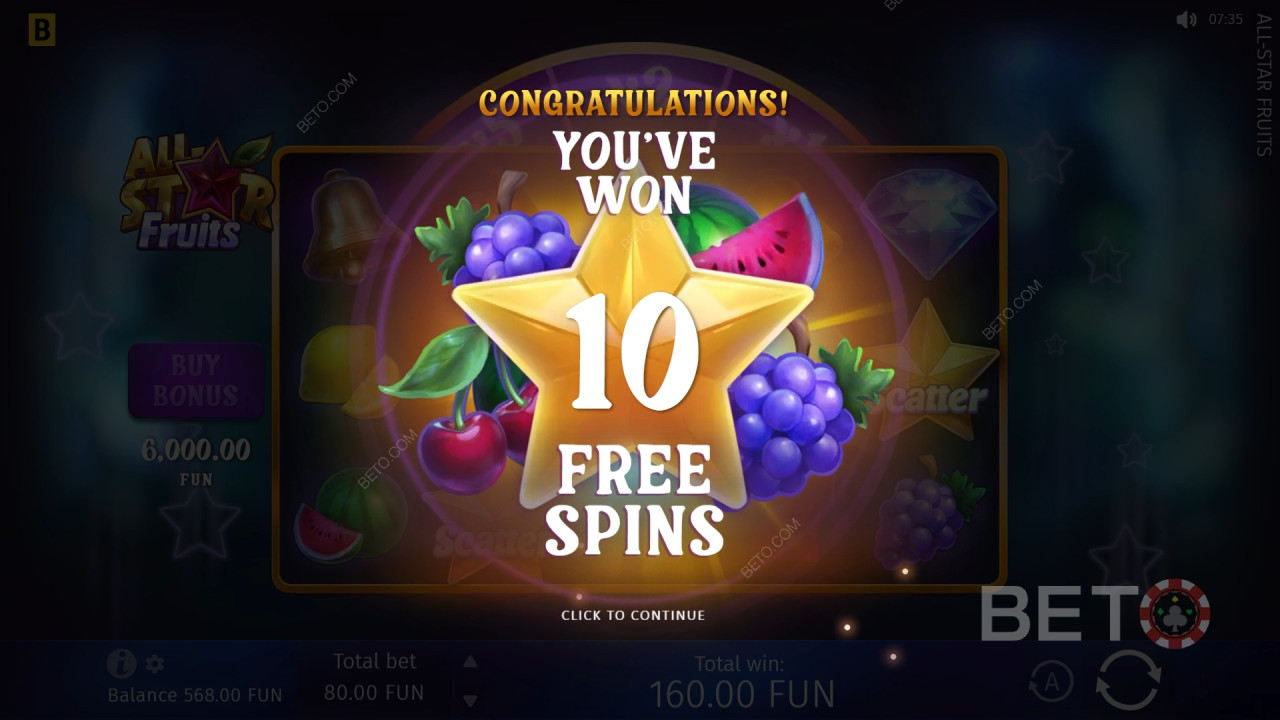 รีวิวเกม All-Star Fruits โดย BETO Slots