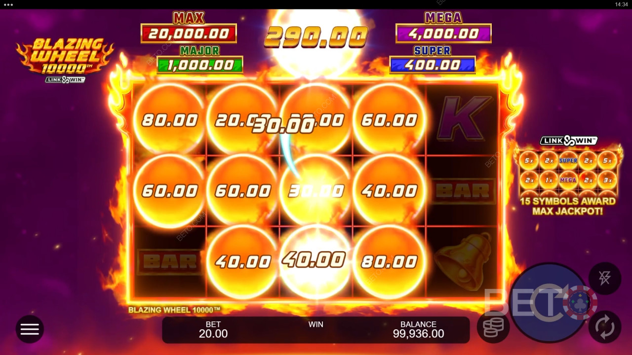 รีวิวเกม Blazing Wheel 10000 โดย BETO Slots