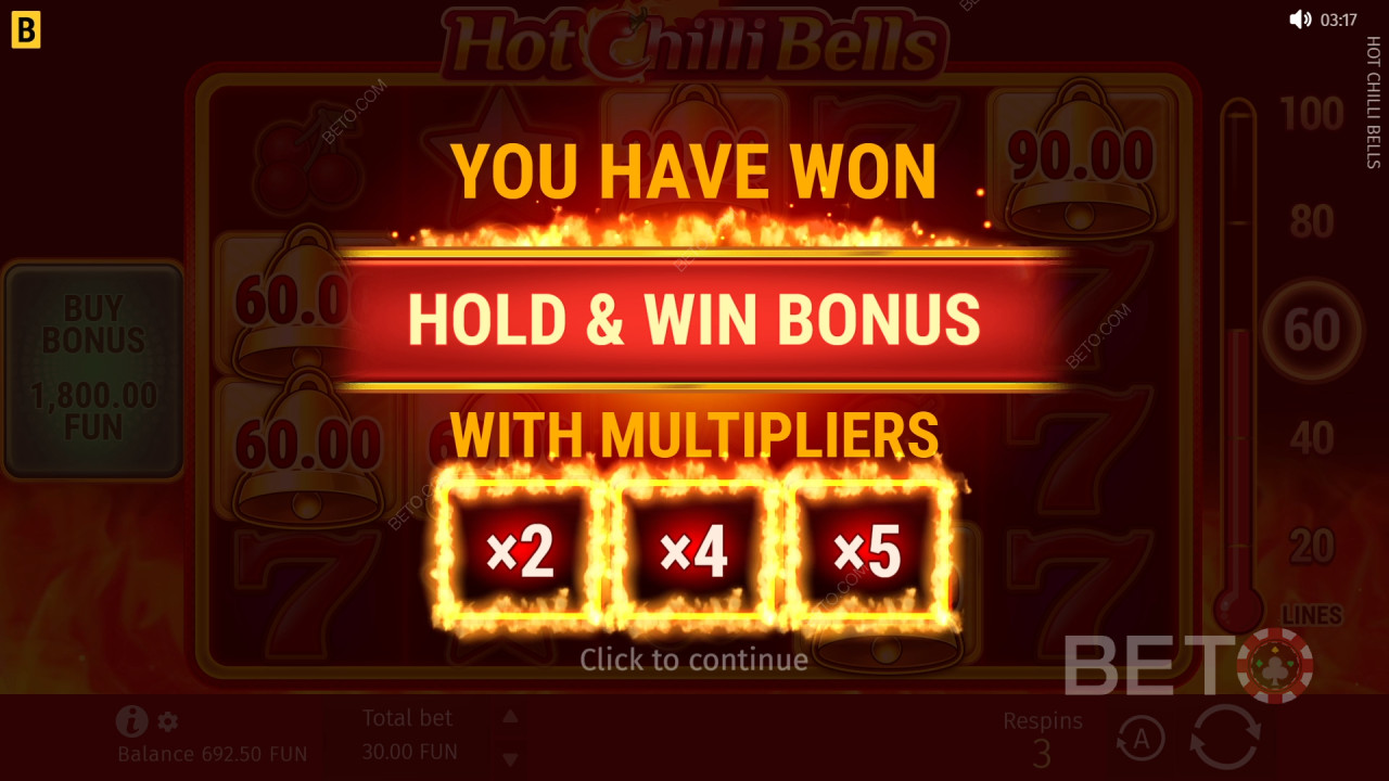 คำอธิบายฟีเจอร์พิเศษในเกม Hot Chilli Bells โดย BGaming