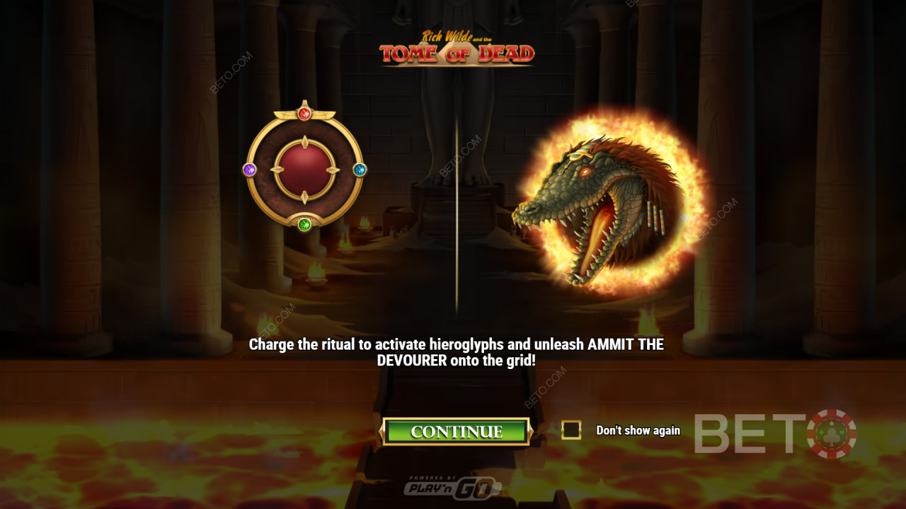 คำอธิบายคุณสมบัติพิเศษเพิ่มเติมในเกม Rich Wilde and the Tome of Dead จาก Play