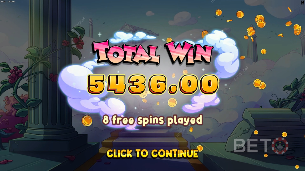 ลุ้นรับรางวัล 20,000 เท่าของเงินเดิมพันของคุณในเกมสล็อตออนไลน์ Le Zeus!