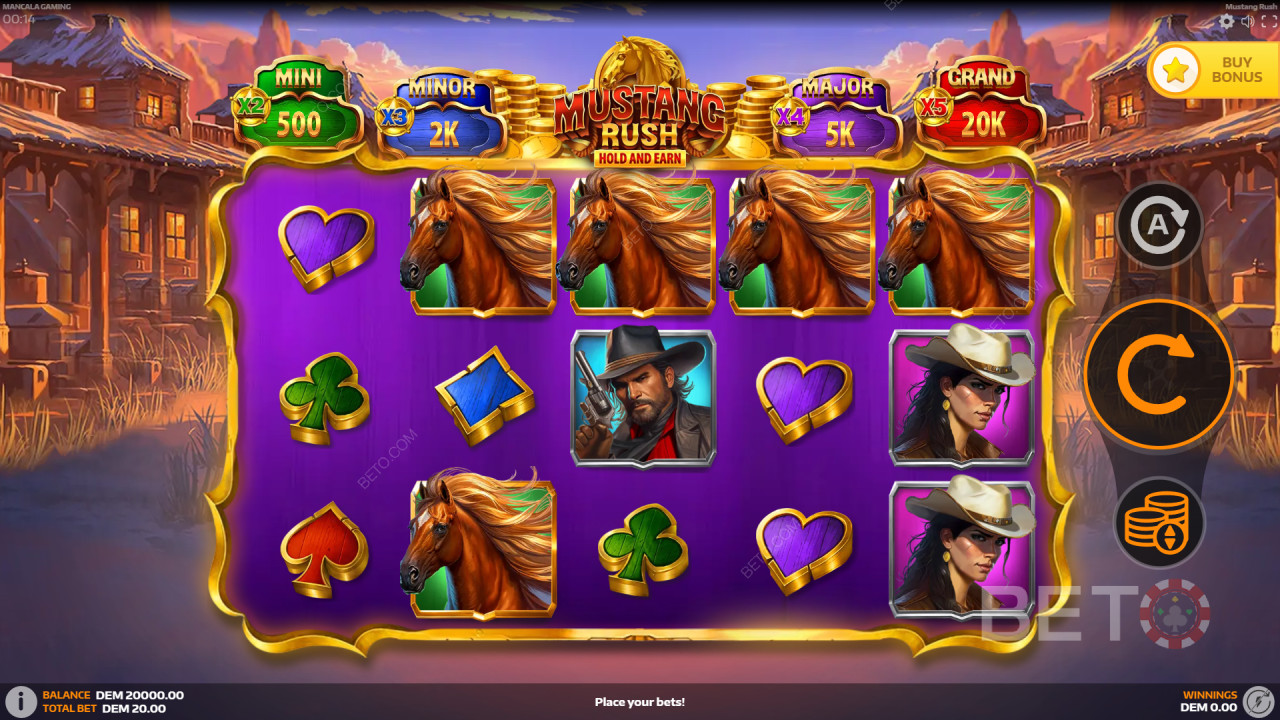 วิธีเล่นเกม Mustang Rush ของ Mancala Gaming
