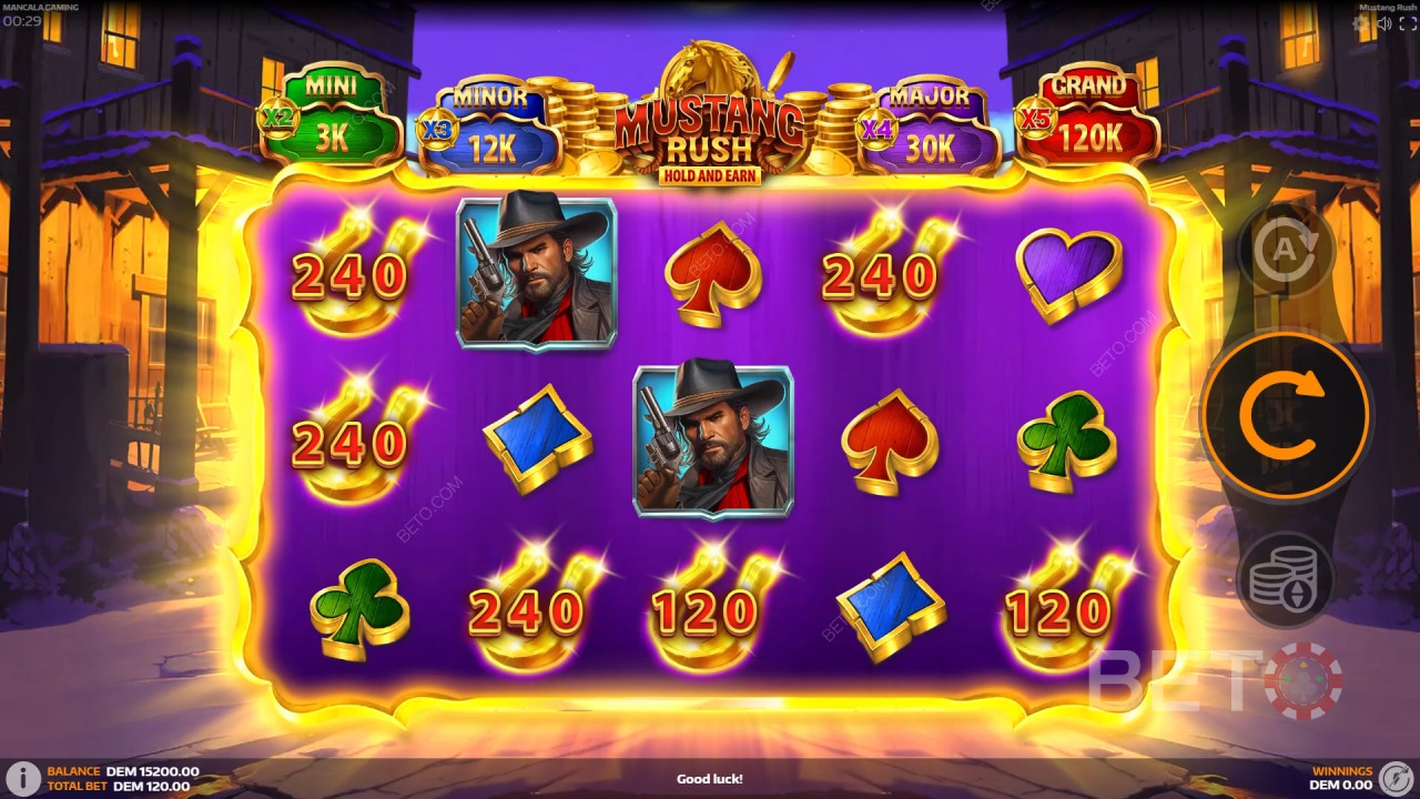 รีวิวเกม Mustang Rush โดย BETO Slots