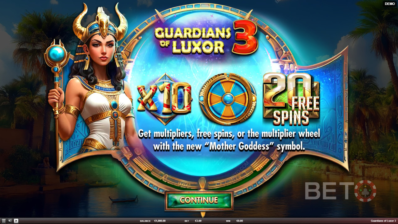 คำอธิบายฟีเจอร์พิเศษในเกม Guardians of Luxor 3 โดย Red Rake Gaming